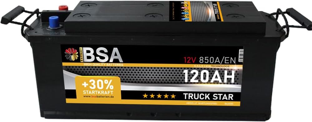 BSA LKW Batterie 120Ah 12V Transporter Starterbatterie statt 115Ah 110Ah