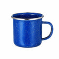 Emaillebecher 350 ml Blau aus Stahl mit Sprenkelmuster für Heißgetränke