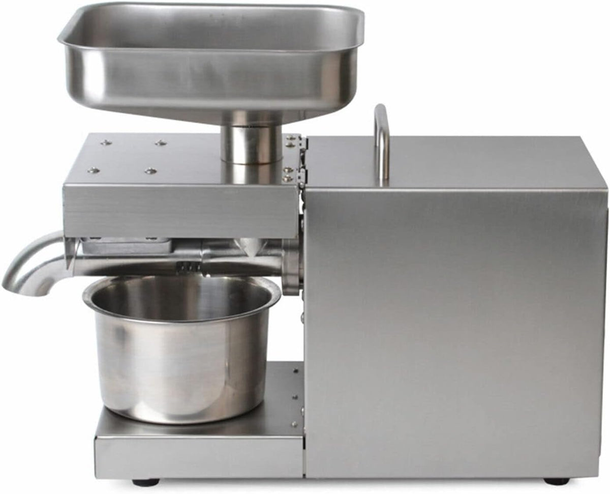 Automatische Ölpresse Edelstahl-Ölpresse Gewerbliche Olivenölpresse Elektrische Ölpresse 600W Automatische Saatölpresse mit Kaltpressen, Heißpressen