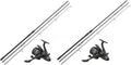 Karpfenbundle 2X Black Widow XT Carp 3,60m 3-TLG. + 2X Quick Runshift FS