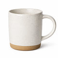 Keramiktasse 350 ml 9 cm cremeweiß gesprenkelt mit Henkel