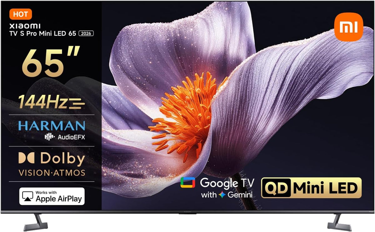 Xiaomi TV S Pro Mini LED 65, 4K QLED 144Hz Google TV, Smart TV, Dolby Atmos