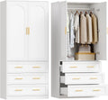 Wooden Armoire Wardrobe Closet with 3 Drawers, 71'Wardrobe Armoire