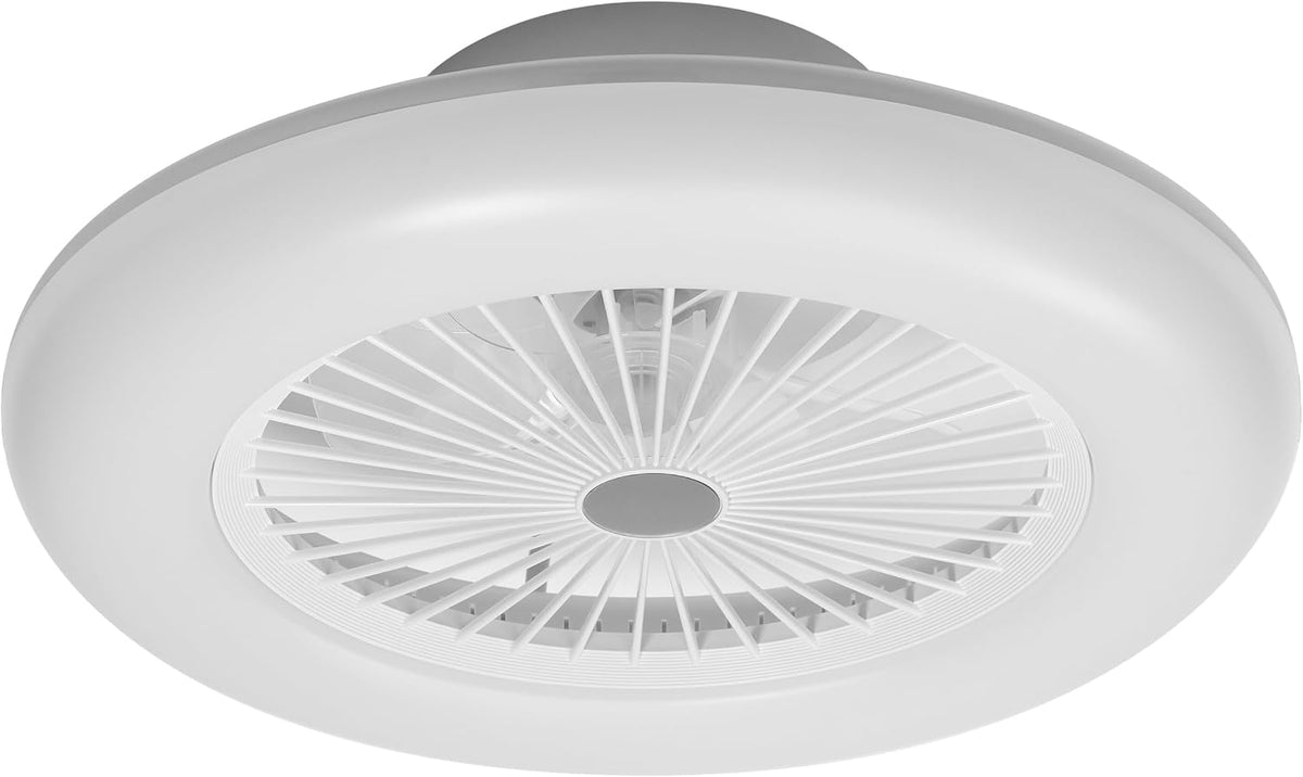 Osram WiFi Deckenventilator mit LED Lampe, Lichtfarbe warmweiß bis tageslichtweiß, 3000 Lumen, App-Steuerung & Fernbedienung, dimmbar, weiß