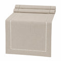 Tischläufer 40 x 180 cm in Leinenoptik Beige für Esstisch klassisch