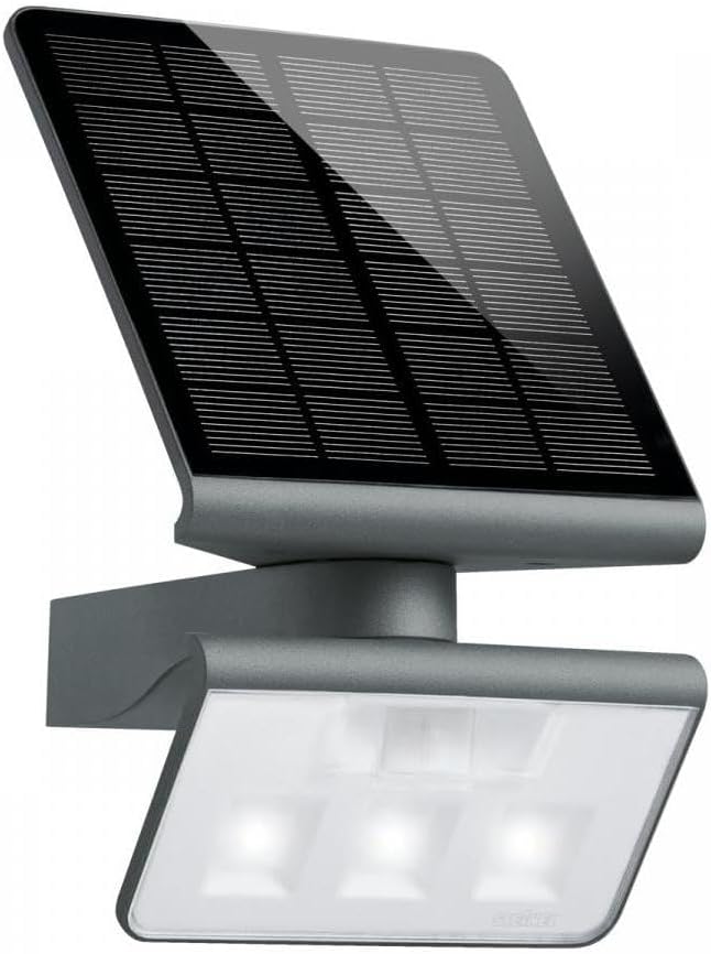 Steinel Solar Außenleuchte XSolar L-S anthrazit, 2500 mAh Akku, Wandlampe, Bewegungsmelder, Nachtlicht, Gartenlampe Solar