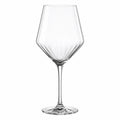 Weinglas 450 ml transparentes Glas geriffelt mit Stiel