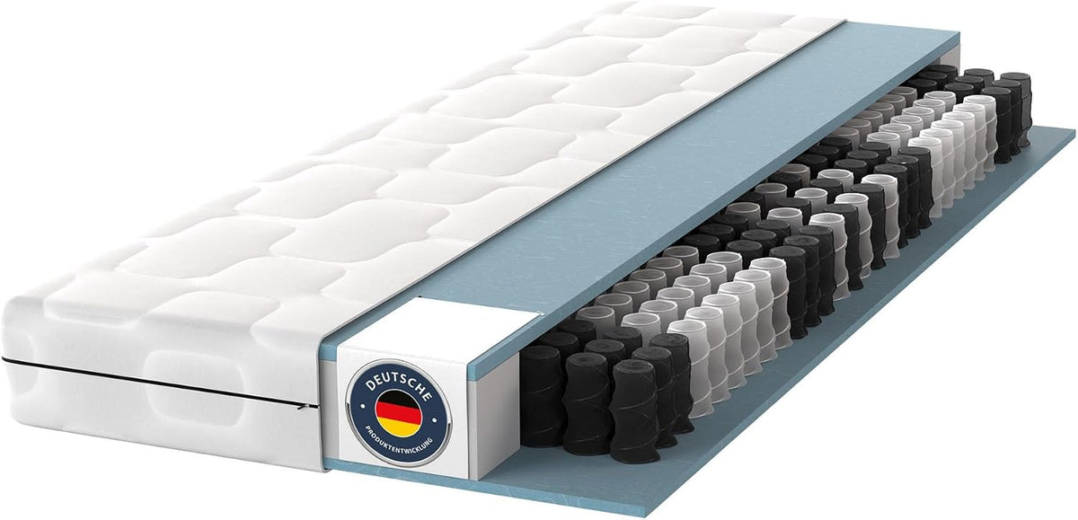 BMM Taschenfederkernmatratze Ortho Medic 140x200 cm H4 21 cm 7-Zonen