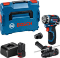 Bosch PRO 12V System Akku-Bohrschrauber GSR12V-32FC (inkl. 2,0 Ah, GAL 12V-20, GFA 12-M, GFA 12-H, Zusatzhandgriff, Tiefenmesser, L-BOXX)