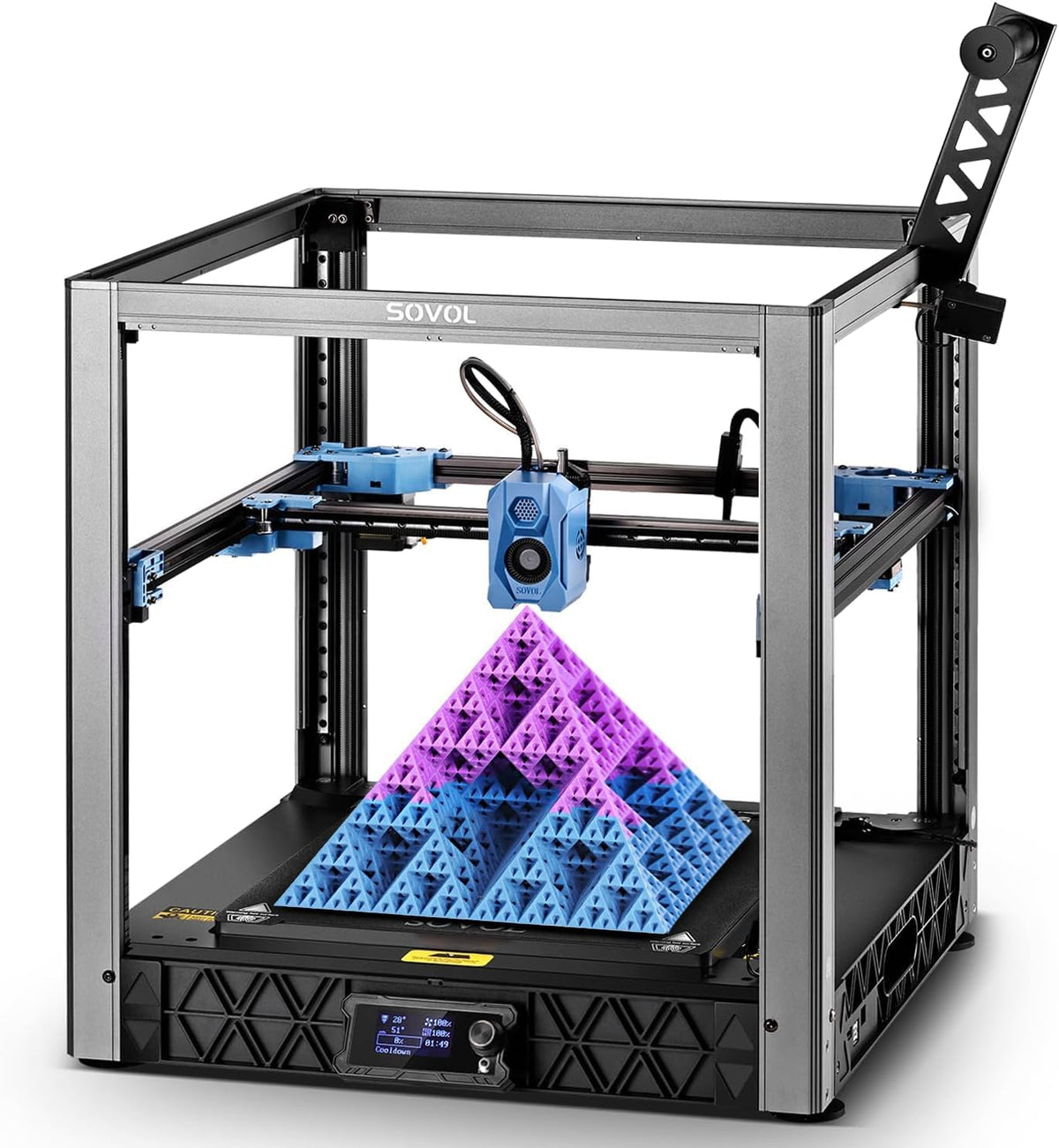 Sovol SV08 Core-XY 3D Drucker mit Kamera Voron 2.4 Open Source, 700mm/s Hochgeschwindigkeitsdruck, Druckgröße 350x350x345 mm, Open Source