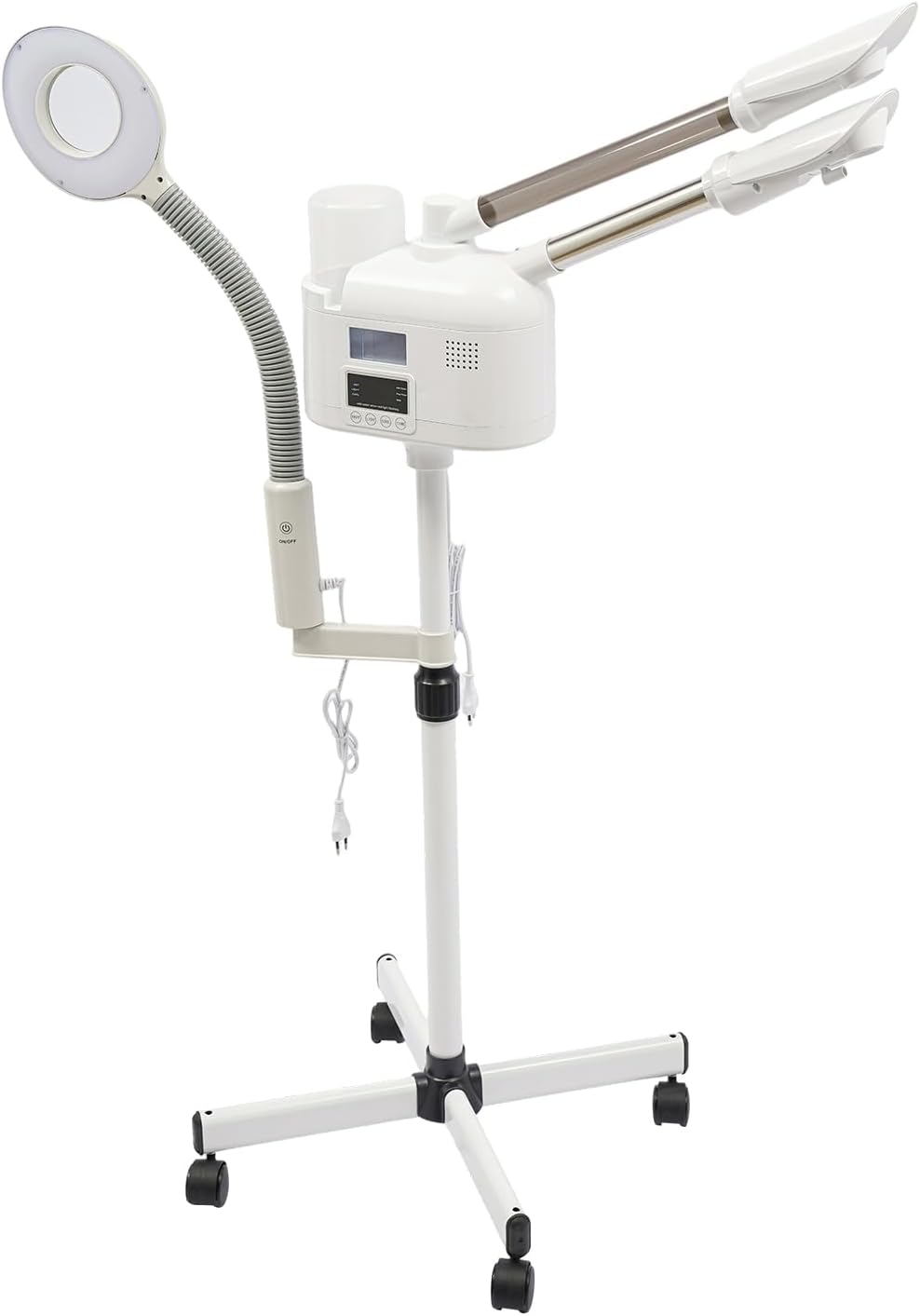 Gesichtsdampfer Professioneller 3 in 1 Bedampfer Kosmetik mit LED Lupenleuchte Facial Steamer Gesichtsdampfgerät für Salon oder Zuhause (650W)