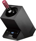 Caso WineCase One Black, für Flaschen bis 9 cm Ø, Temperaturbereich von 5-18°C, Design Weinkühler für eine Flasche, Sensor-Touch Bedienung