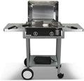 Set Elektrische Grillplatte Classic 600, 2400 W, L 60 x T 45 x H 16 cm, Trolley Monceau + Zubehör, Edelstahl, Finish Carbon, hergestellt in Frankreich