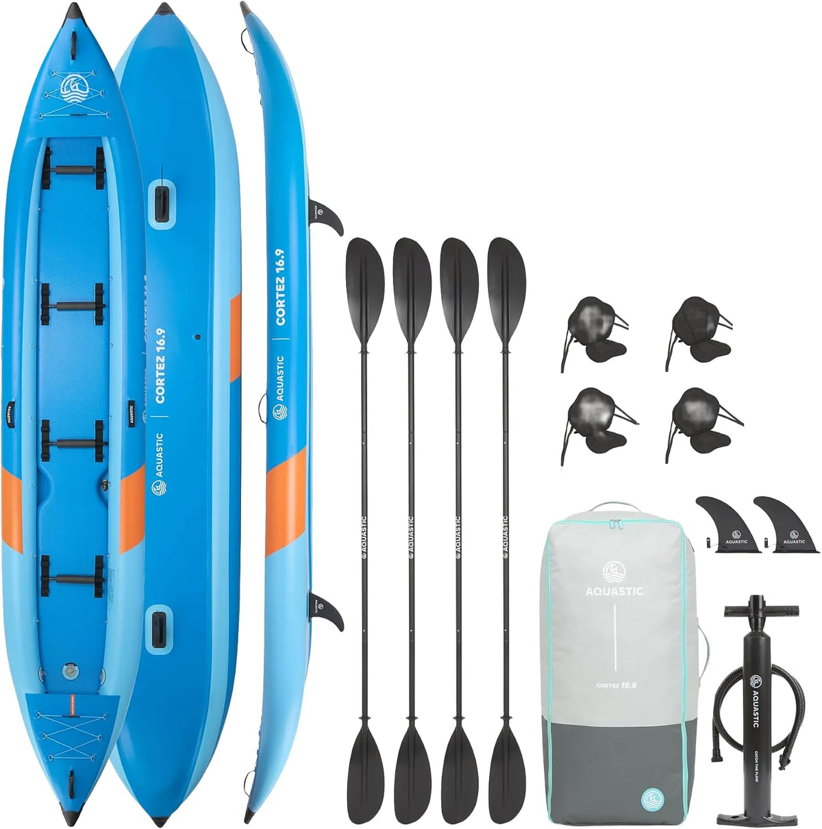 AQUASTIC Cortez 16'9 aufblasbares Hybridkajak für 4 Personen bis 340 kg