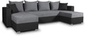 Sofnet Wohnlandschaft mit Schlaffunktion Beno, Big Sofa, Couchgranitur mit Bettfunktion, U-Form Couch, Ecksofa, Polsterecke