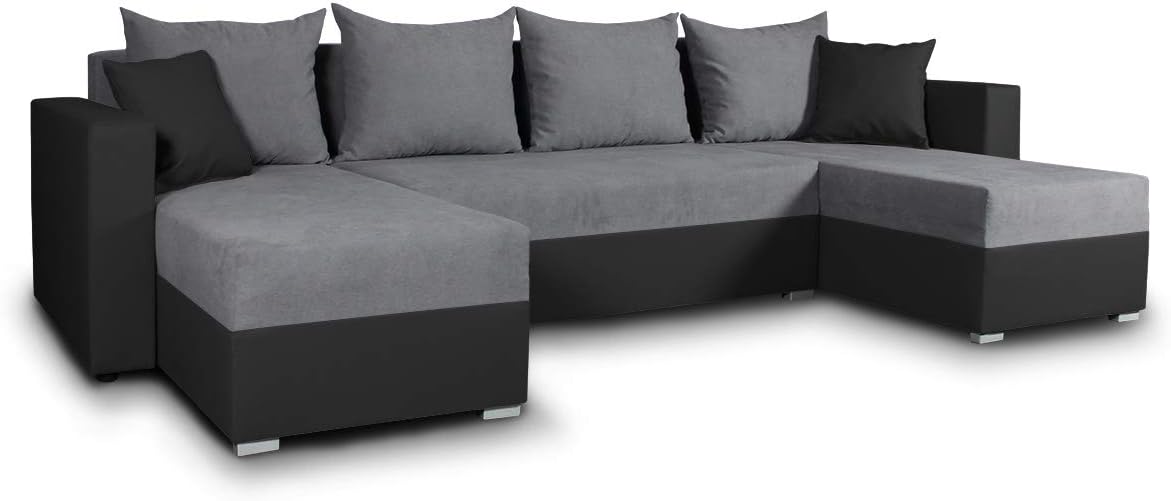 Sofnet Wohnlandschaft mit Schlaffunktion Beno, Big Sofa, Couchgranitur mit Bettfunktion, U-Form Couch, Ecksofa, Polsterecke