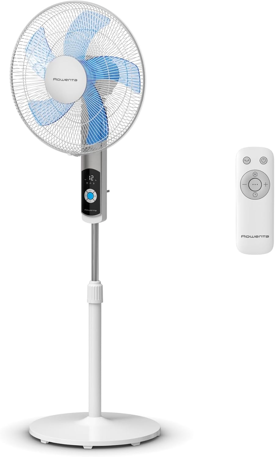 Rowenta Turbo Silence Standventilator, 12-Stunden-Timer, VU5650F0, 35 dB(A), Leistungsstarke Erfrischung bis zu 7,2 m, 12 Geschwindigkeiten