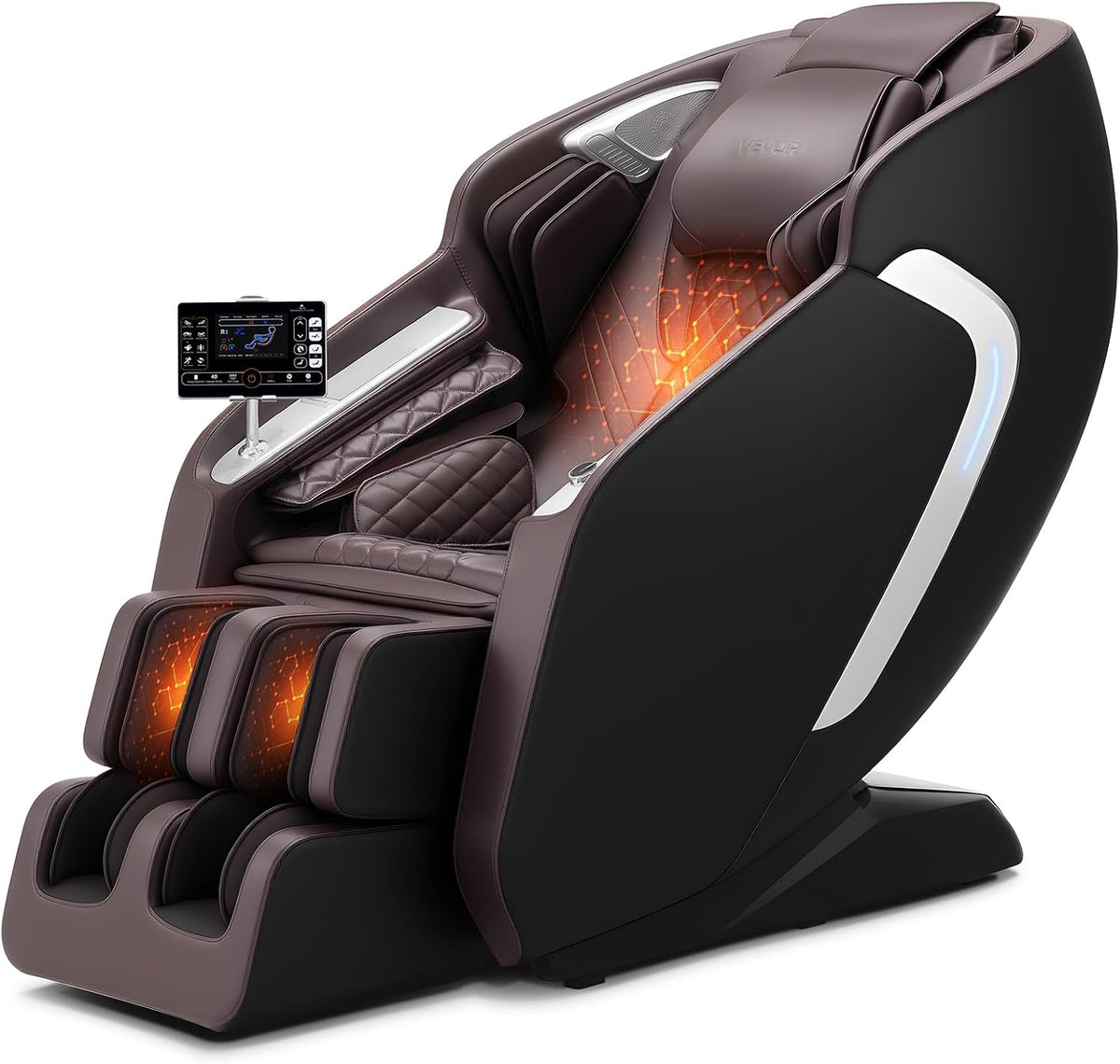VEVOR Massagesessel Ganzkörpermassagesessel Zero Gravity mit SL-Schiene & Yoga-Stretch-Modus, 4D-Massage