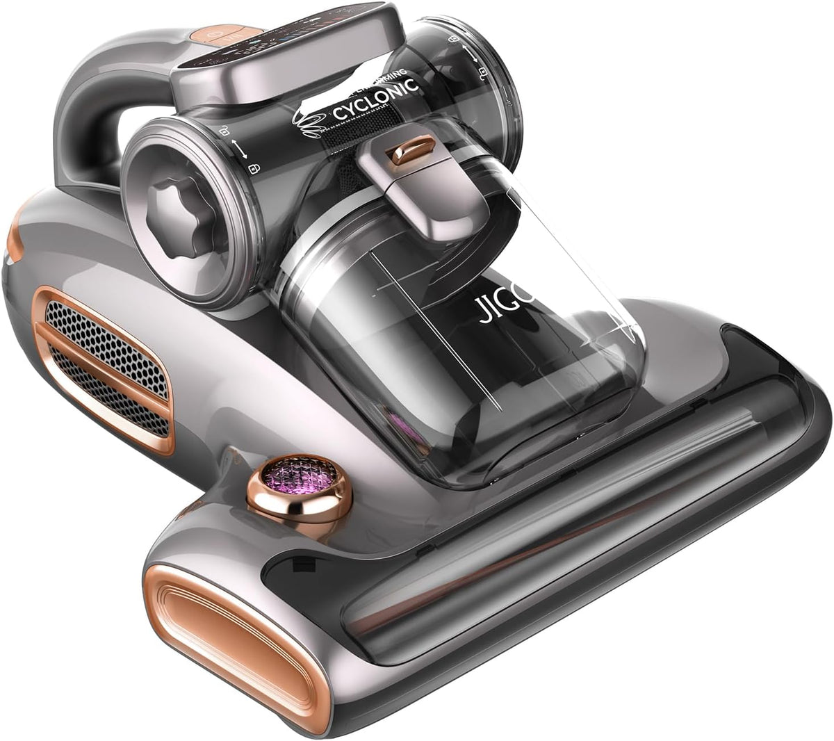 JIGOO T600 Milbensauger mit UV-Licht & Heißluft [700W/15kPa], Für Matratzen/Sofas/Teppiche (Leise & Effizient), 99,9% Allergen-Entfernung