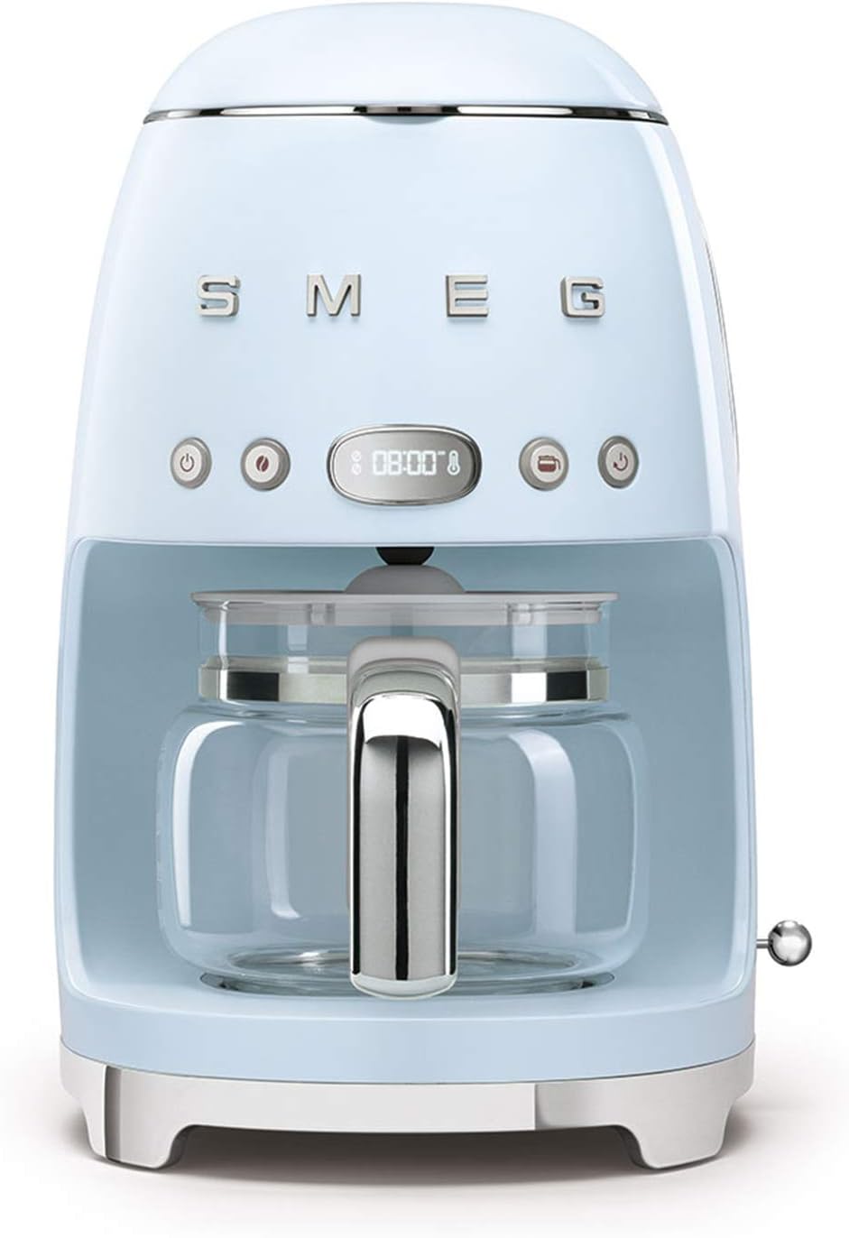 Smeg, 1050W, DCF02PBEU, Filter-Kaffeemaschine, Aroma und Autostart-Funktion, Glaskaraffe bis 12 Tassen, 2 Intensitätsniveaus, Warmhaltefunktion