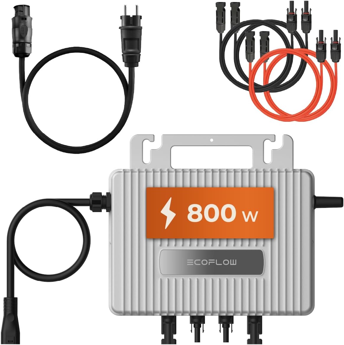 EcoFlow Stream Mikro-Wechselrichter 800W 0% VAT, Intelligenter Solarwechselrichter WLAN für Balkonkraftwerk, PV-Wechselrichter für 2 Solarpanele, App