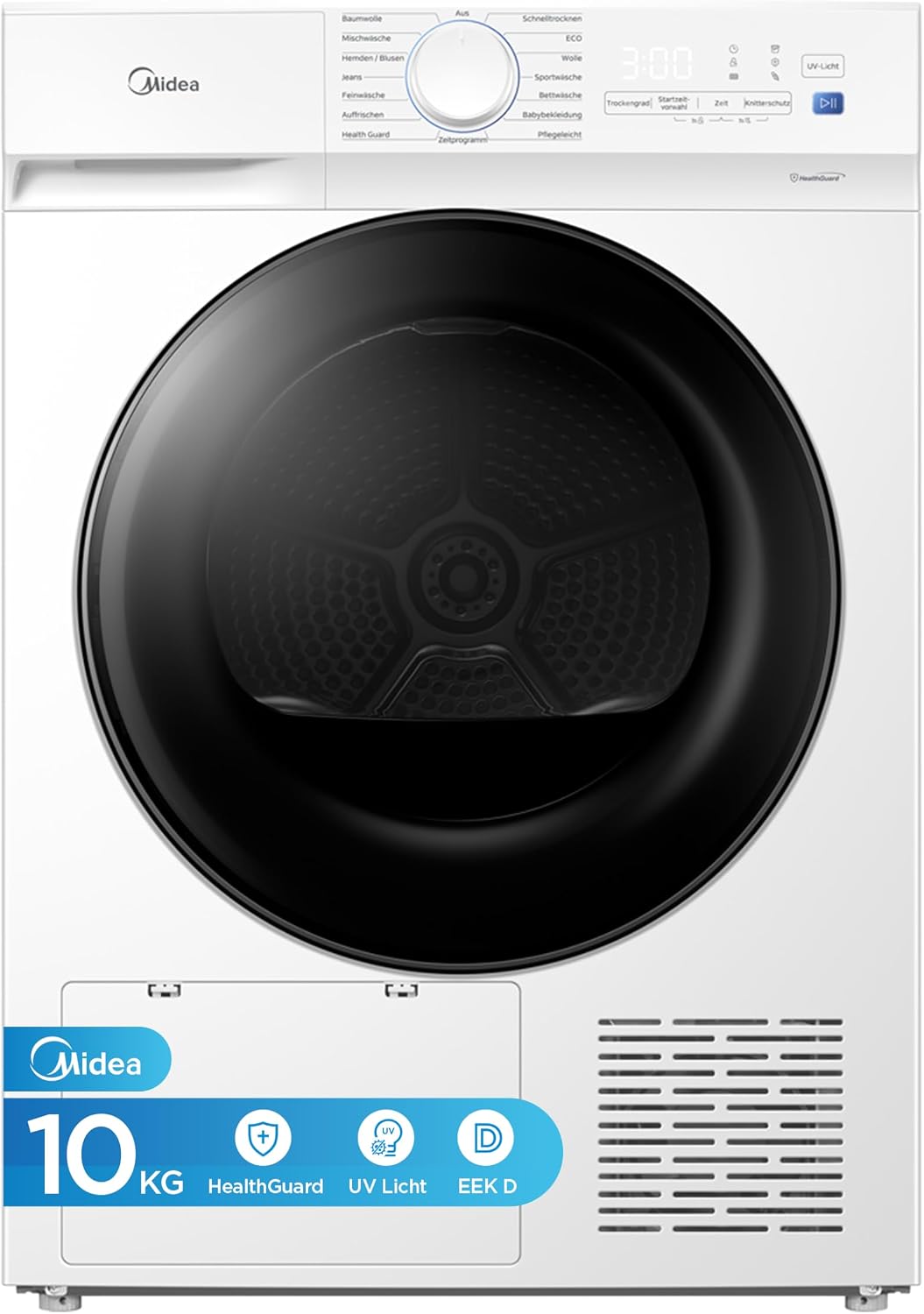 Midea V3 series Wärmepumpentrockner 10 kg Energieklasse D Weiß MDV3EH100D