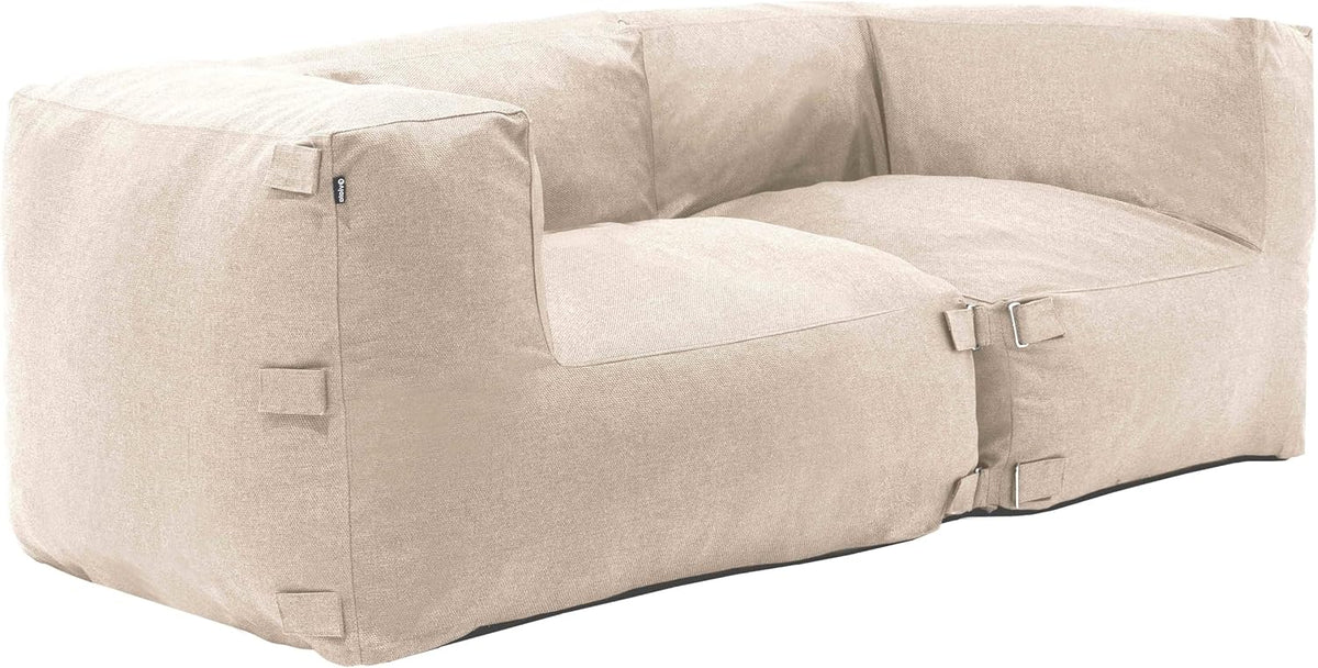 Oviala Gartenmöbel, mit 2 Ecksesseln, modular, Beige, Mixi