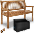 tillvex Gartenbank Holz 2-3 Sitzer inkl. Abdeckung wetterfest 125 cm