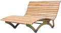 Waldsofa Classic, für 2-3 Personen, Holzliege für den Garten, Lärche, Sonnenliege, Außenliege, Wellenliege, Relaxliege, feuerverzinkt