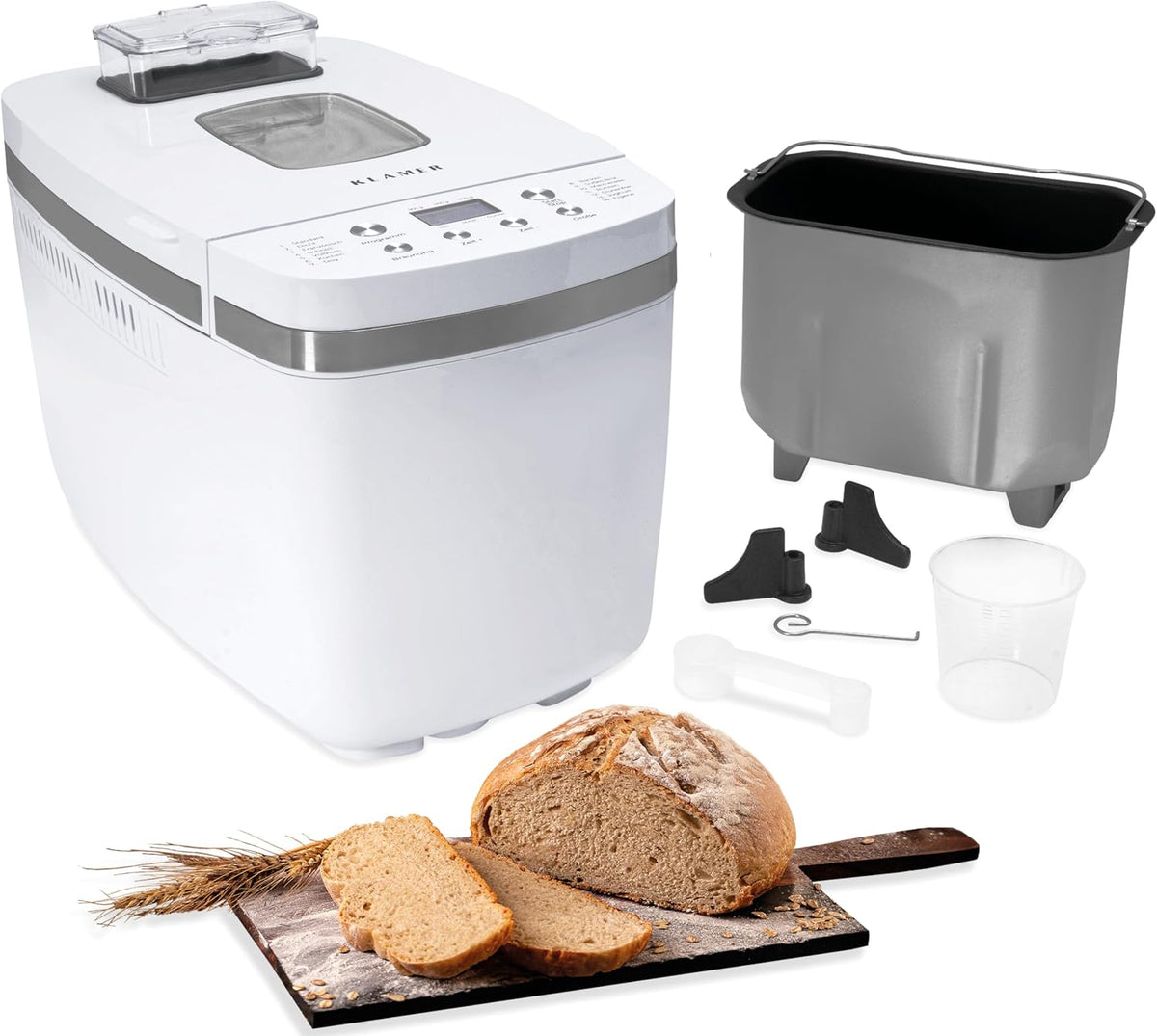 KLAMER Brotbackautomat mit 14 Programmen, für 1300 g Teig, auch glutenfrei