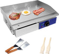 TAIMIKO Elektrische Grillplatte, 55 x 35,5 cm, 3000 W, Mit Thermostat Und Abnehmbarer Saftwanne, Professionell, 2 Kochzonen, Kommerziell, Edelstahl