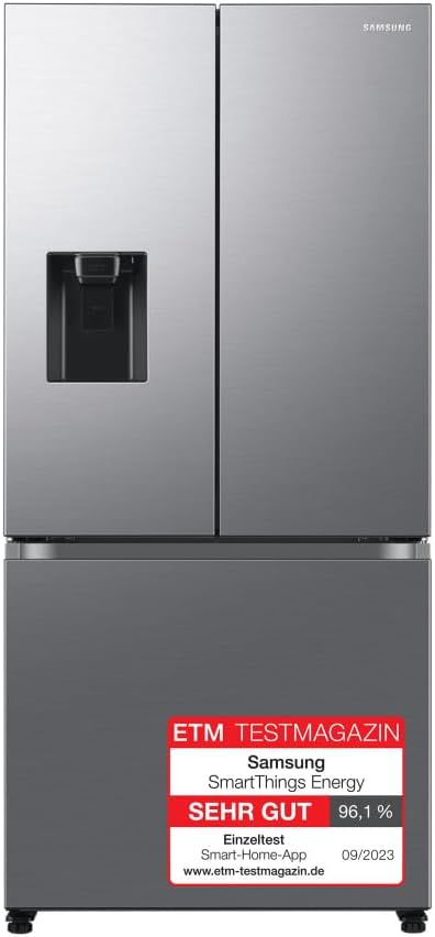 Samsung French-Door-Kühlschrank mit Gefrierfach, RF50C530ES9/EF, 178 cm, 495 l, WiFi & SmartThings AI Energy Mode, Twin Cooling+, Auto Ice Maker
