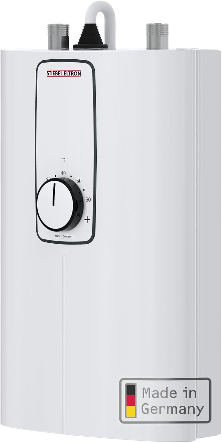 STIEBEL ELTRON elektronischer Kompakt Durchlauferhitzer DCE 11/13 kW für die Küche, Festanschluss 400 V, Made in Germany, solargeeignet, VDE geprüft