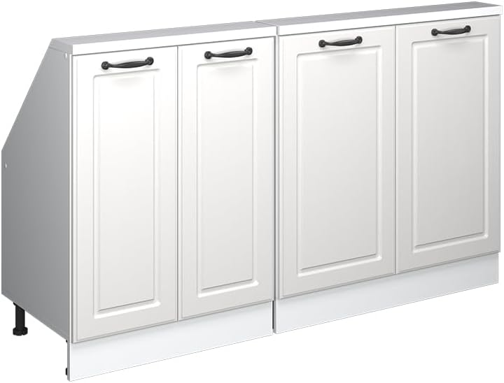 Vicco Dachschrägenschrank-Set Rion, Weiß Landhaus/Weiß