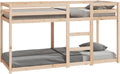 vidaXL Etagenbett, Bett Bettgestell Bettrahmen, 80x200cm Massivholz Kiefer, Stockbett für begrenzte Platzverhältnisse, Hochbett mit Leitplanken
