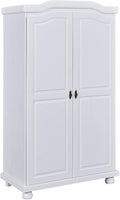 Inter Link, Kleiderschrank, Kiefer massiv, Garderobenschrank, Landhaus Still, Wäscheschrank, Mehrzweckschrank, Schlafzimmerschrank, 2 Türig, Hedda