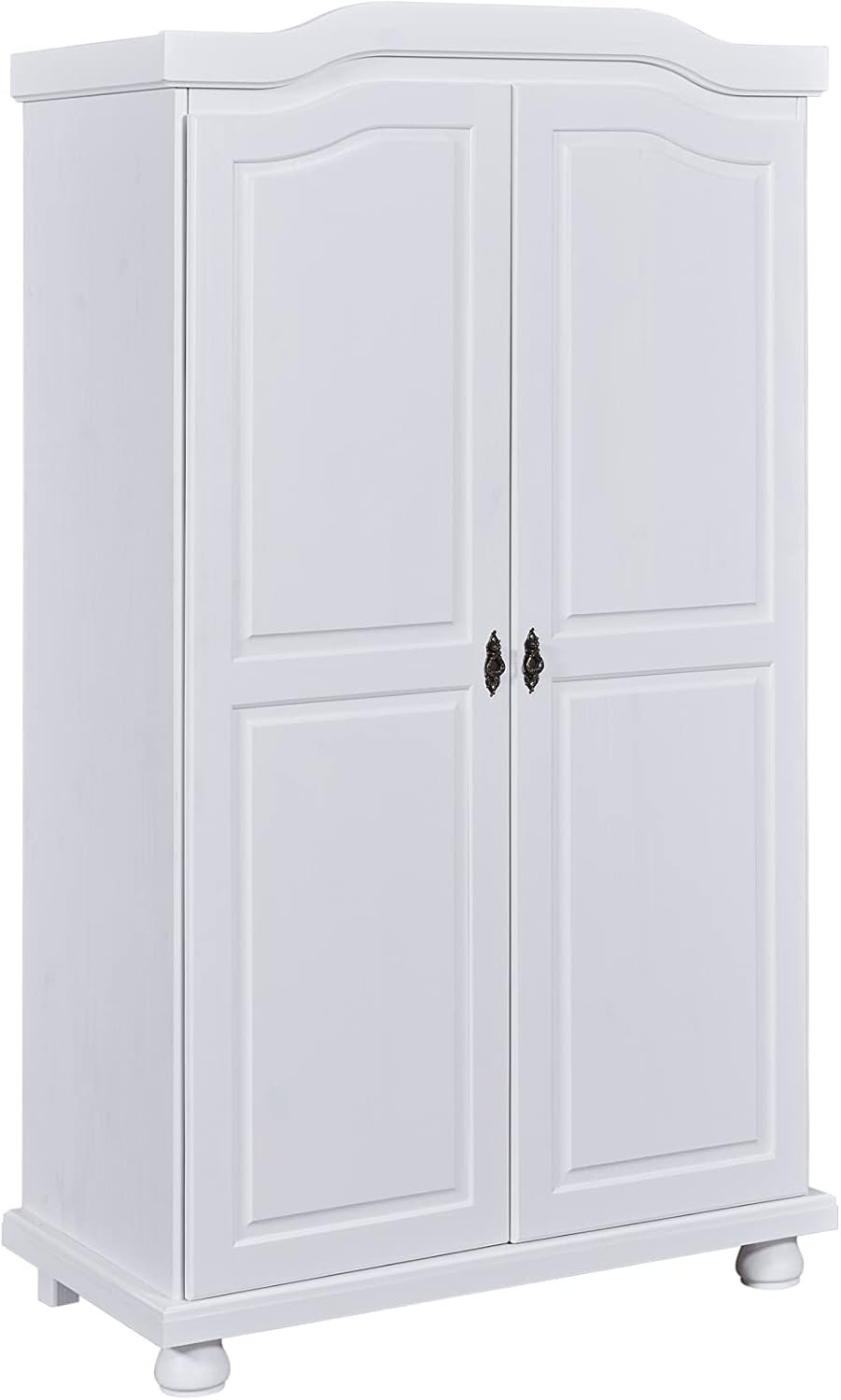 Inter Link, Kleiderschrank, Kiefer massiv, Garderobenschrank, Landhaus Still, Wäscheschrank, Mehrzweckschrank, Schlafzimmerschrank, 2 Türig, Hedda