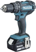 Makita DHP482JX13 Akku-Schlagbohrschrauber 18V / 3,0 Ah, 2 Akkus + Ladegerät im MAKPAC + 120-tlg. Zubehör-Set im MAKPAC Petrol/Schwarz