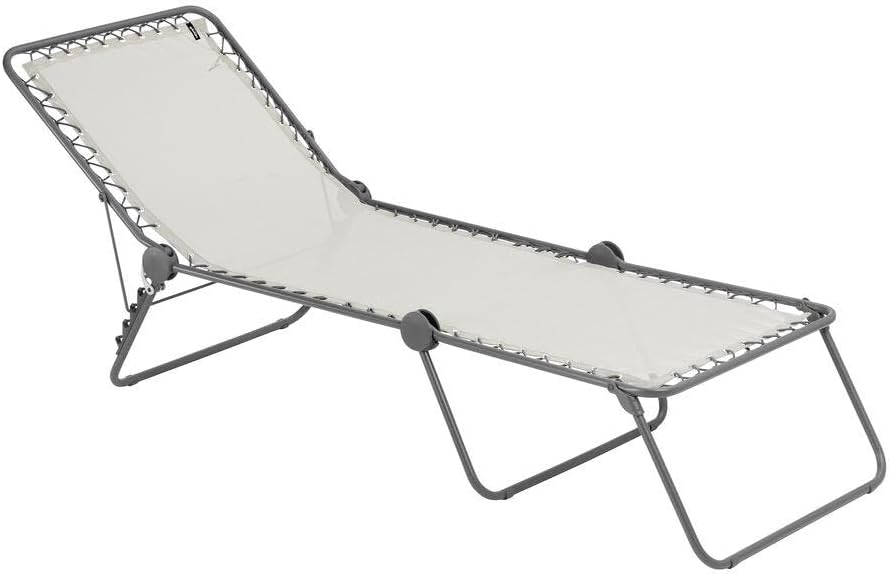Lafuma Mobilier Siesta L Sonnenliege, 201x70x35.5 cm, Batyline, Seigle II