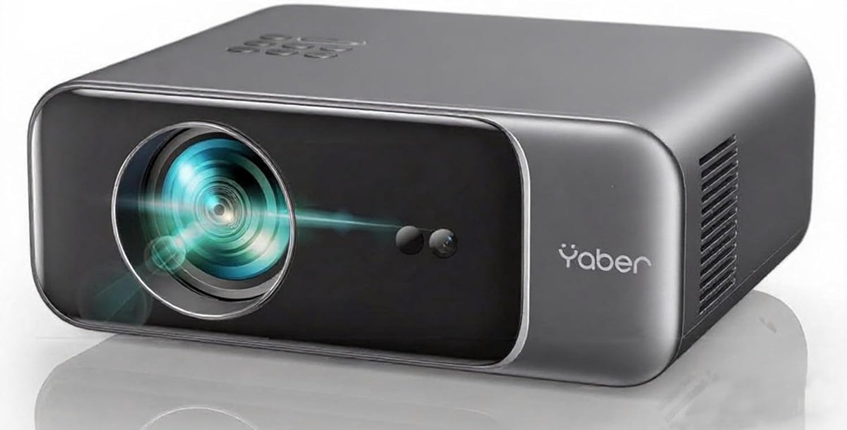 [Autofokus/Trapezkorrektur] Beamer, Kompatibel mit Smartphone/TV Stick/PS5, Full HD 1080P WiFi6 Bluetooth Beamer Heimkino 4K Video Unterstütztung