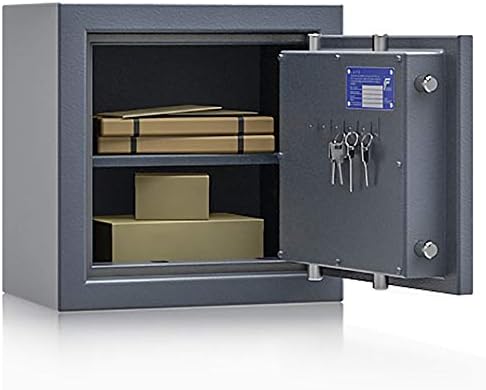 Wertschutzschrank Grad 1 EN 1143-1 Osprey 1, H400xB400xT270, 42 kg, Doppelbartschloss mit 3 Schlüssel, ECB-S Zertifiziert, 1 Fachboden