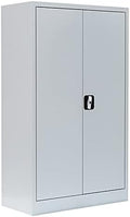 Lüllmann Flügeltürenschrank Metallschrank abschließbar grau 120x80x38cm