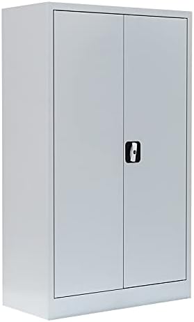 Lüllmann Flügeltürenschrank Metallschrank abschließbar grau 120x80x38cm