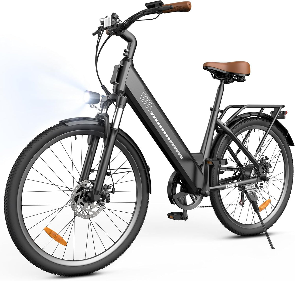Finbike E Bike für Erwachsene 250W, 26 Zoll CityBike, Elektrofahrrad mit 55 Miles PAS Reichweite, Stoßdämpfung