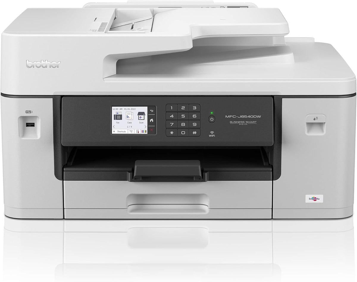 Brother MFC-J6540DWE EcoPro DIN A3 4-in-1 Farbtintenstrahl-Multifunktionsgerät (250 Blatt Papierkassette, Drucker, Scanner, Kopierer, Fax), Mittel