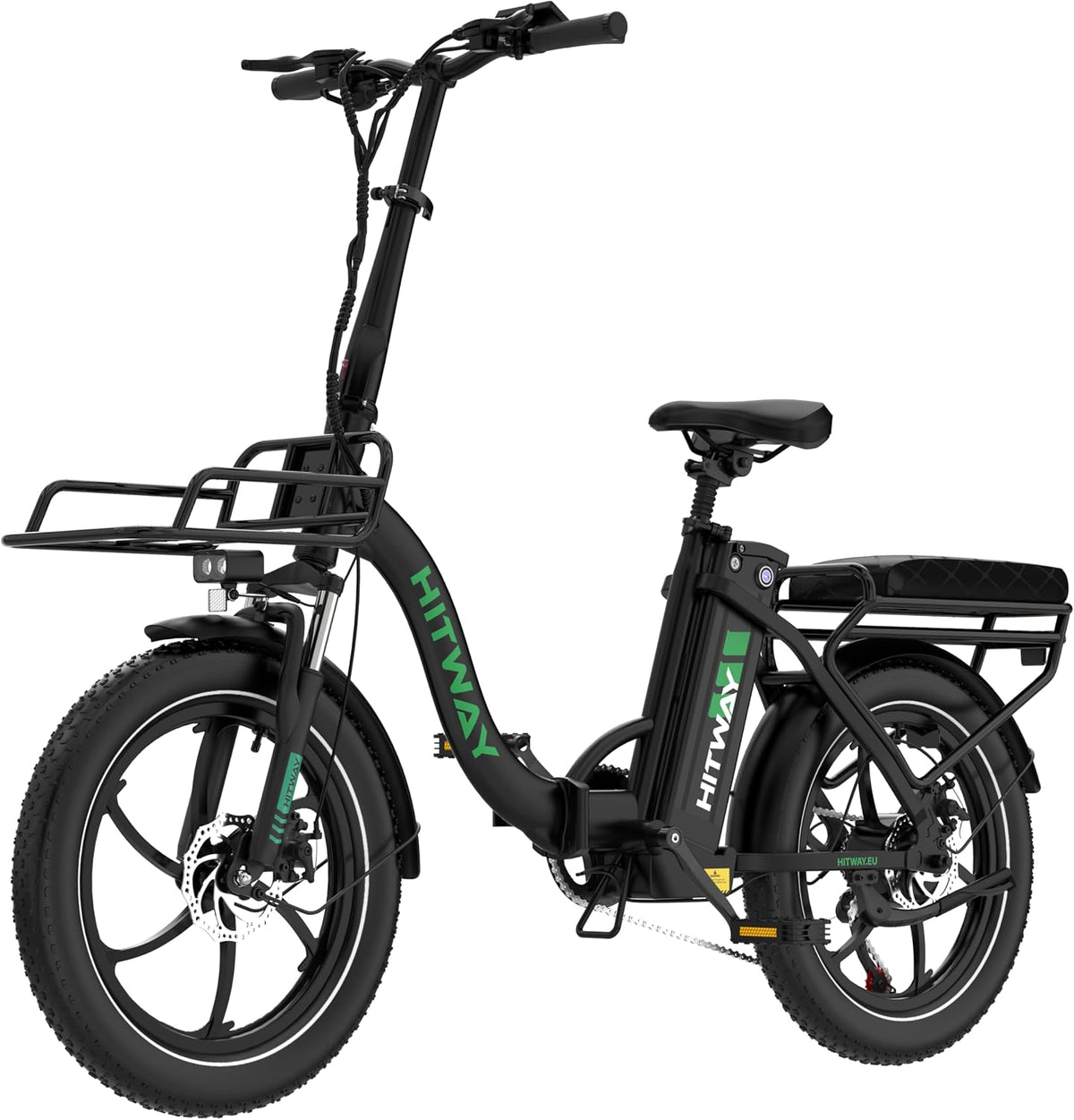 HITWAY E Bike, Ebike mit 250W Motor, E-Bike mit 70-150km Reichweite, 7-Gang, IP54 wasserdicht, Elektrofahrrad 20 Zoll, APP-Steuerung, faltbar, Pedelec