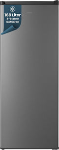 homeX FS1682E-S Gefrierschrank Tiefkühlschrank groß 168L Nutzinhalt silber