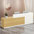 Empfangstheke mit Stauraum und offenen Fächern, 100–240 cm Tresen für Geschäft, Empfangstresen für Empfang, Salon, Studio, Empfangsbereich & Kasse