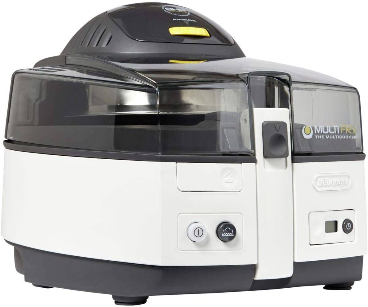 De'Longhi Heißluftfritteuse MultiFry CLASSIC FH1163 Multicooker mit 4-in-1 Funktion, auch zum Brotbacken, 1500 Watt, grau