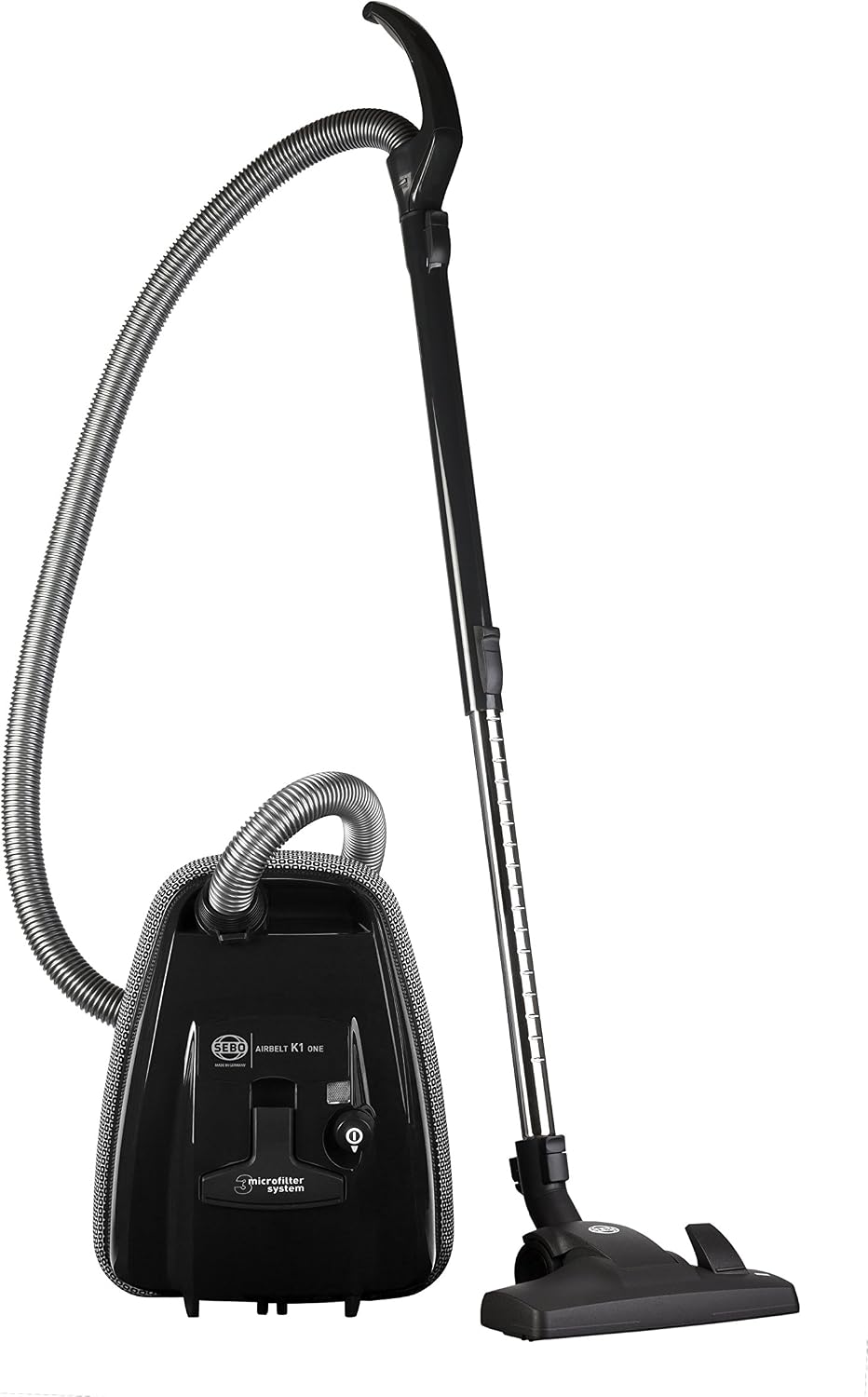 SEBO AIRBELT K1 ONE, Bodenstaubsauger mit einzigartigem Möbelschutz, 890 Watt Motor und Kombibodendüse